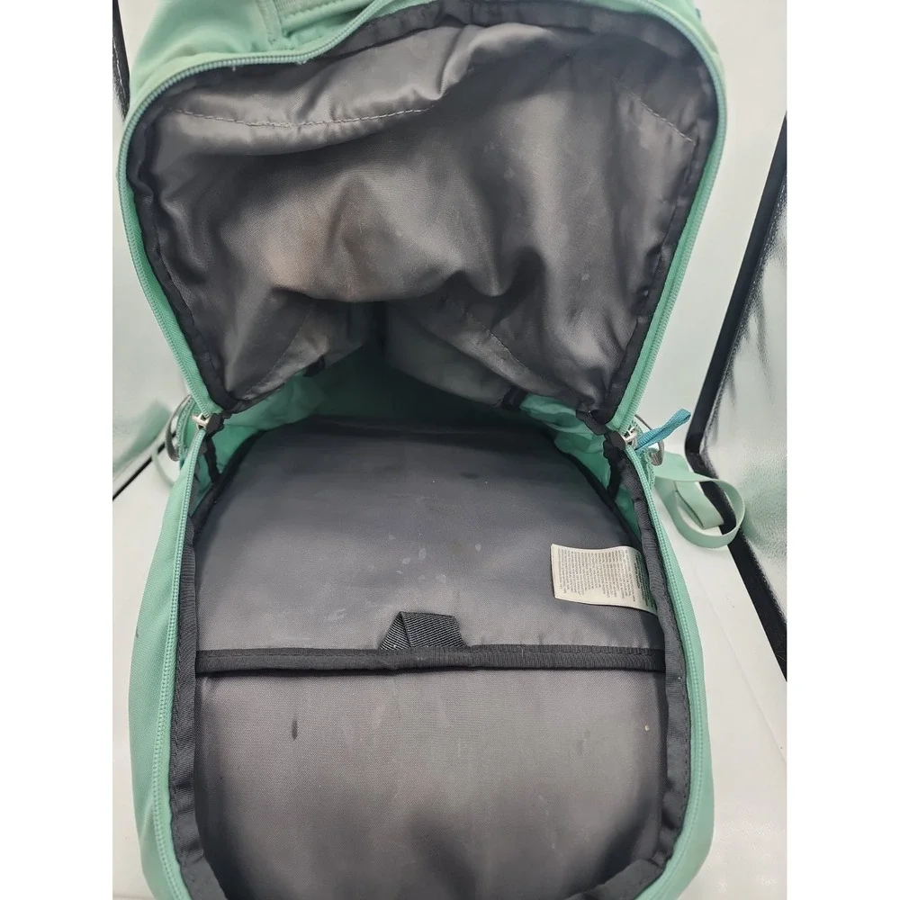 The North Face Women's Jester Backpack Mint Green Teal Daypack Laptop Bag Used